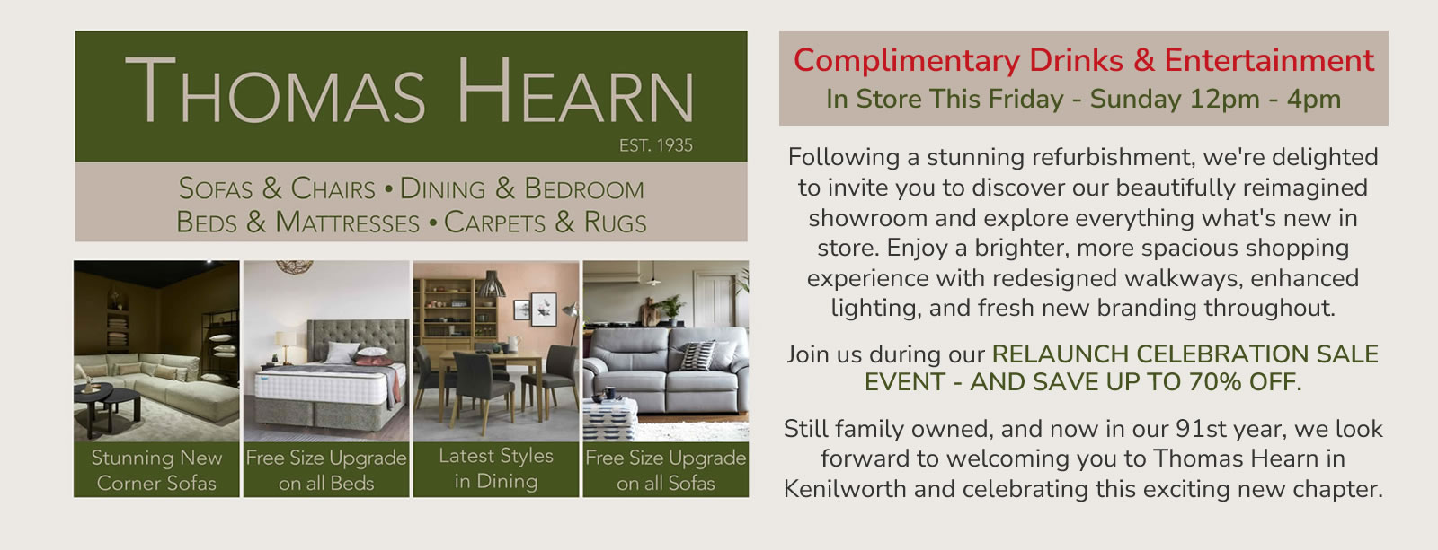 Thomas Hearn Relaunch Celebration Sale Event
