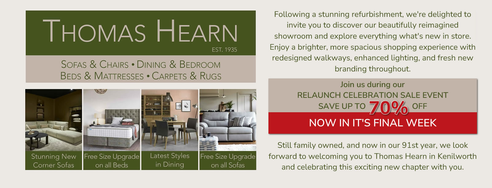 Thomas Hearn Relaunch Celebration Sale Event