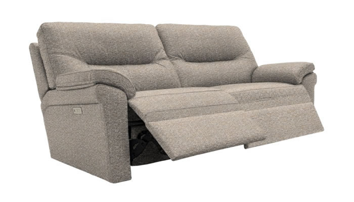 G Plan Seattle Fabric 3 Seater Power Double Recliner