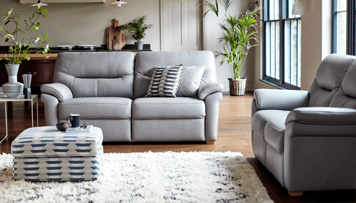 G Plan Seattle Leather 2 Seater Power Double Recliner