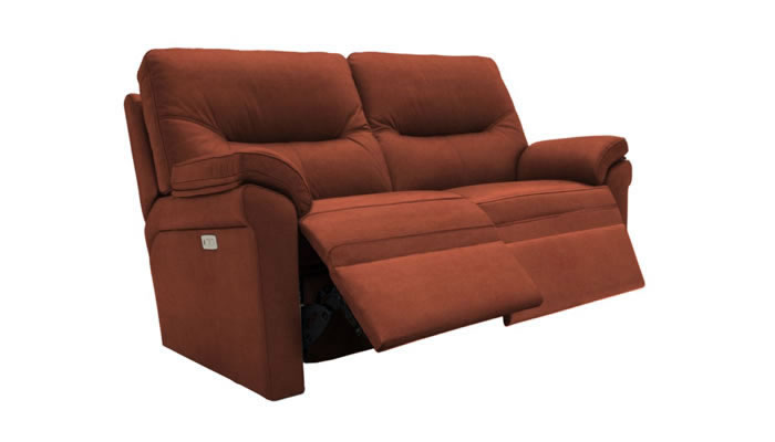G Plan Seattle Fabric 2 Seater Power Double Recliner with Headrest and Lumbar
