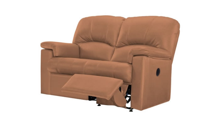 G Plan Chloe Leather 2 Seater Sofa Power Single Recliner