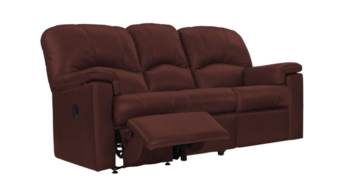 G Plan Chloe Leather 3 Seater Sofa Manual Single Recliner