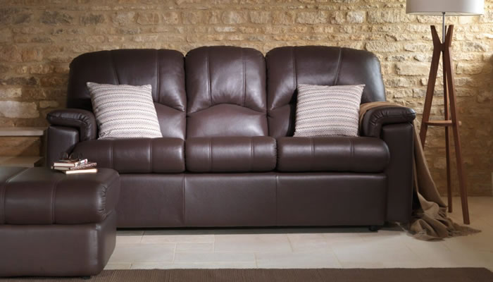 G Plan Chloe Leather 3 Seater Sofa Manual Single Recliner