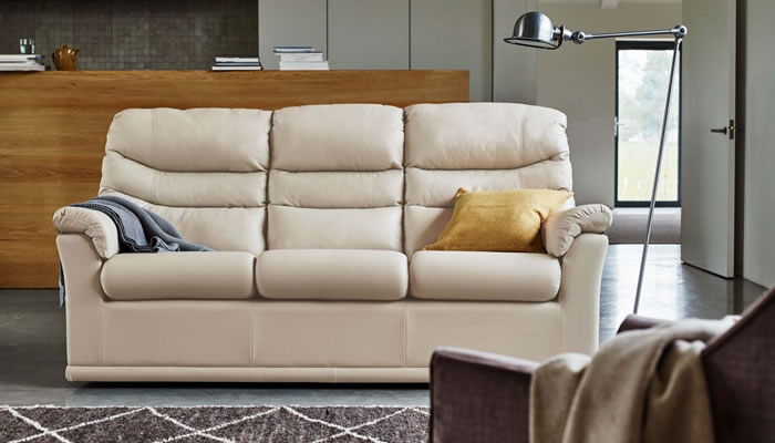 G Plan Malvern Leather 3 Seater Sofa 3 Cushion