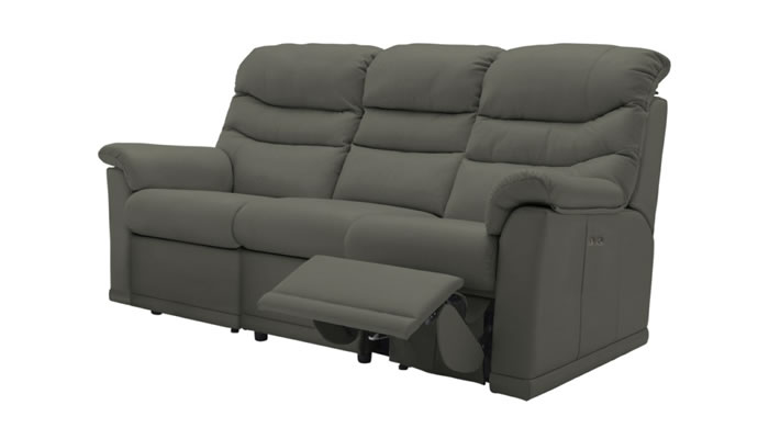 G Plan Malvern Leather 3 Seater Sofa 3 Cushion Power Single Recliner