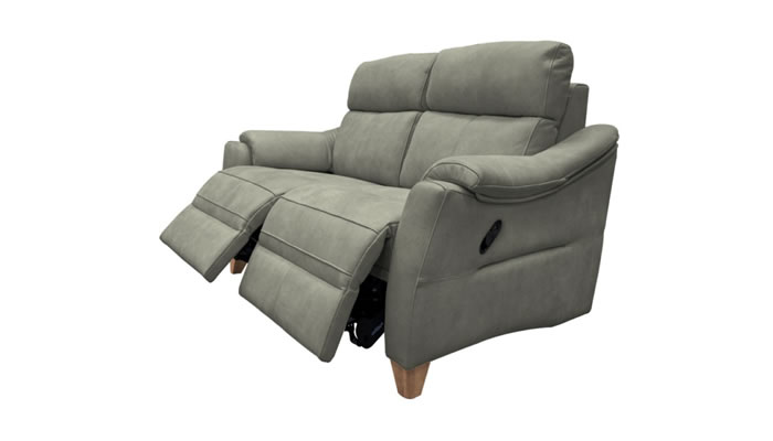 G Plan Hurst Leather Small Sofa Power Double Recliner USB