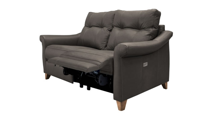 G Plan Riley Leather Small Sofa Manual Double Recliner