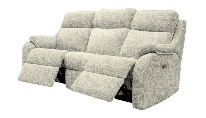 G Plan Kingsbury Fabric 3 Seater Curved Sofa Manual Double Recliner