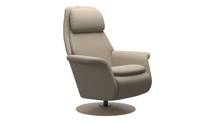 Stressless Sam Fabric Disc Base Upholstered Arms