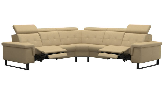Stressless Anna A2 Fabric 5 Seater Corner Sofa Power Recliners