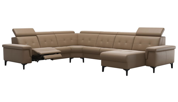 Stressless Anna A2 Leather 5 Seater Corner Sofa Power Recliner Long Seat