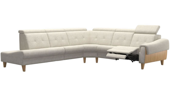 Stressless Anna A3 Fabric 5 Seater Corner Sofa Power Recliner End Back