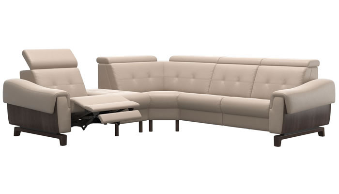 Stressless Anna A3 Leather Corner Sofa Power Recliner Center