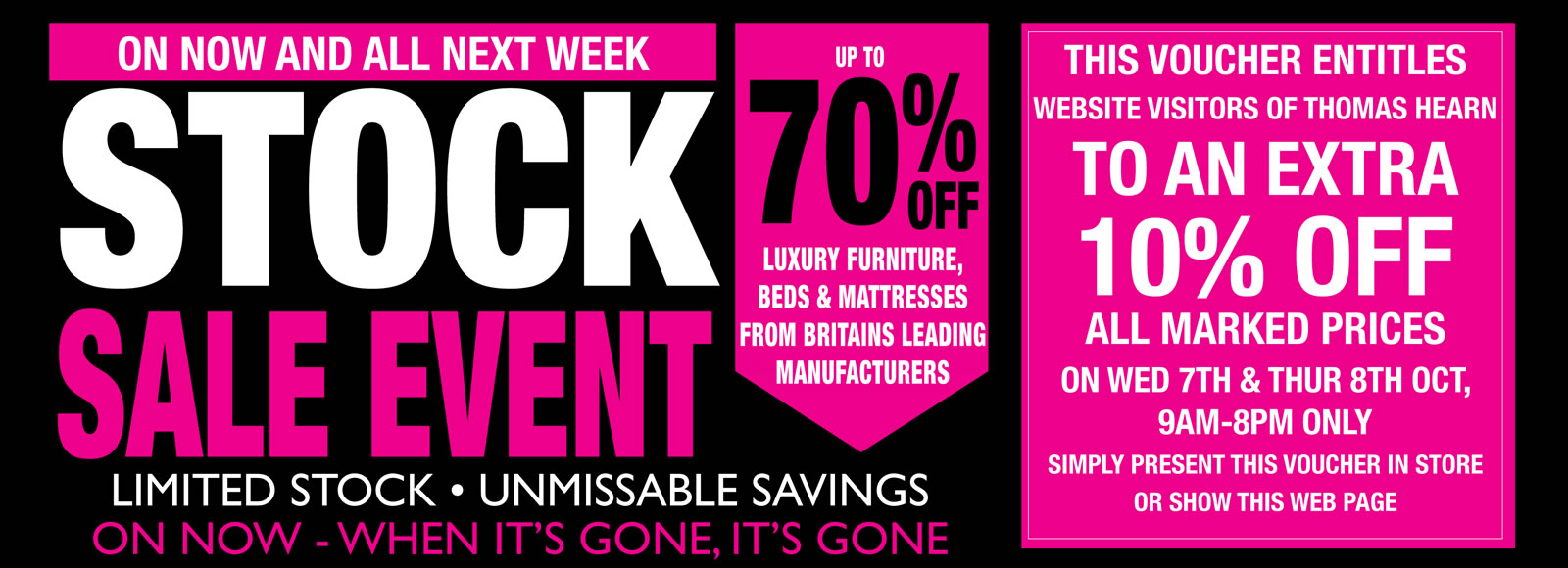 Thomas Hearn Stock Sale Event Now On